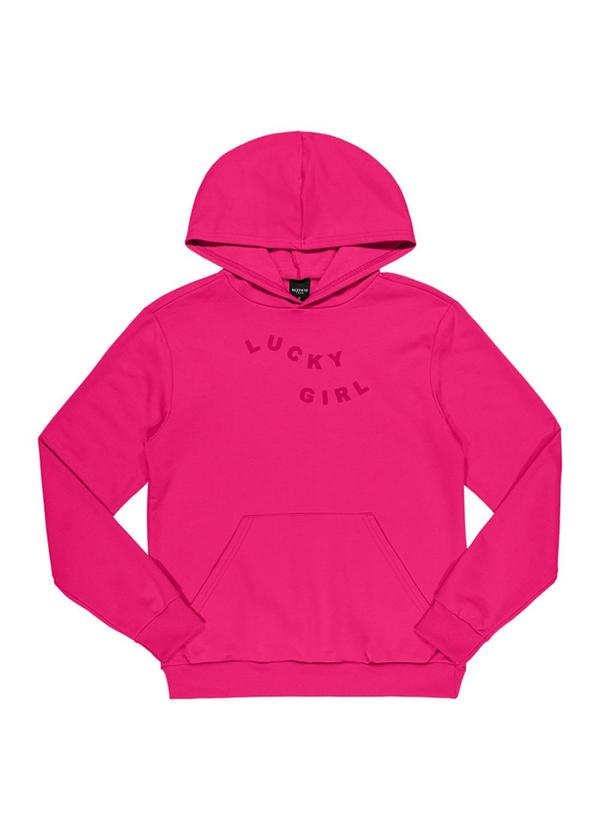 Rezzato - Blusão Moletom Lucky Girl Feminino Rosa 3