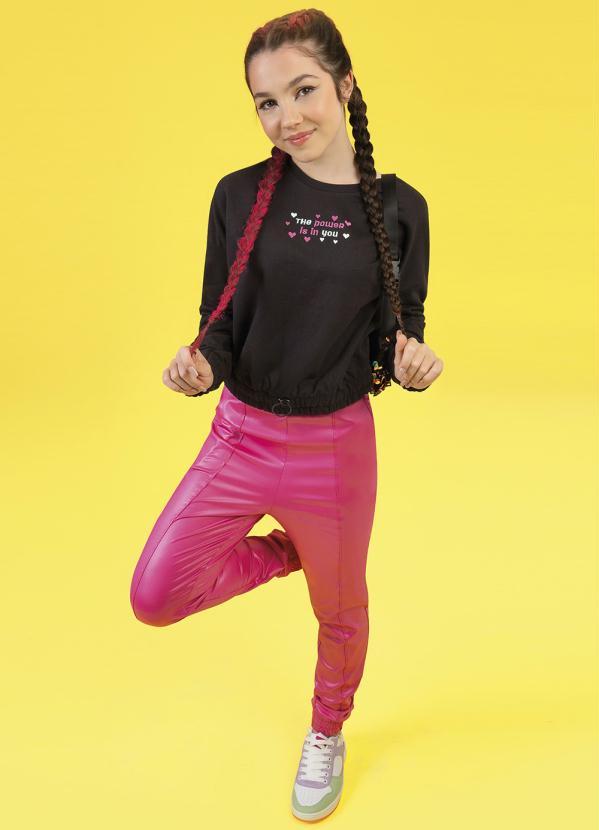 Habana - Calça Feminina Jogger Juvenil Vermelho 2