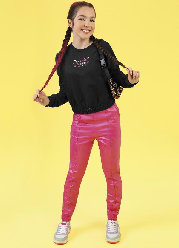 Habana - Calça Feminina Jogger Juvenil Vermelho 4