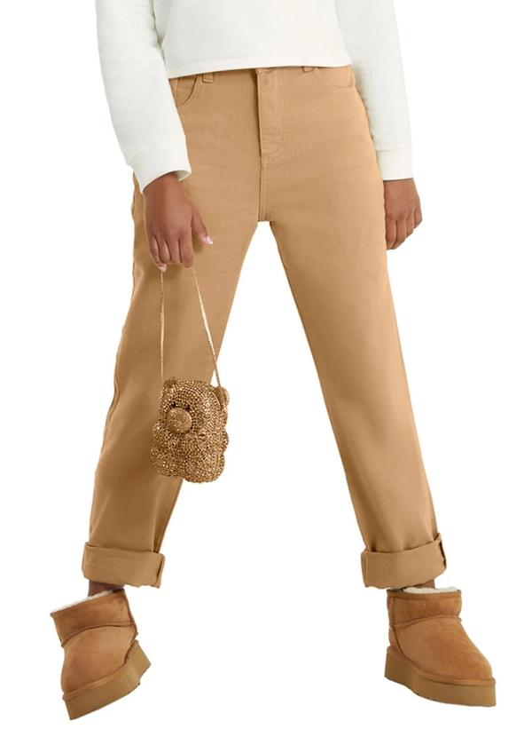 Amora - Calça Jeans Colorida Teen Menina Marrom