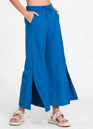 Minty - Calça Juvenil Feminina em Crepe Light Azul - MINTY