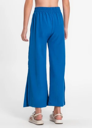 Minty - Calça Juvenil Feminina em Crepe Light Azul - MINTY