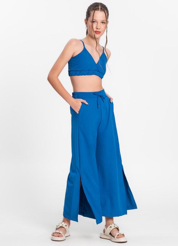 Minty - Calça Juvenil Feminina em Crepe Light Azul 3