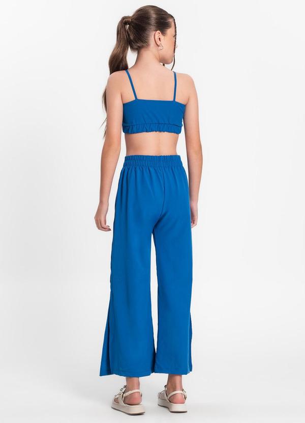 Minty - Calça Juvenil Feminina em Crepe Light Azul 4