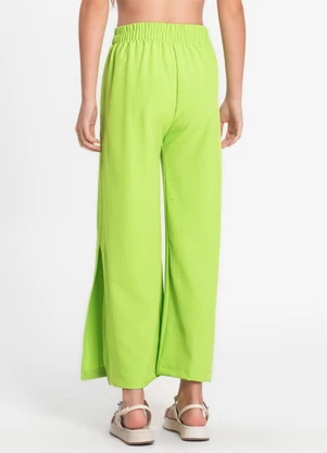 Minty - Calça Juvenil Crepe Light com Fenda Verde Neon - MINTY