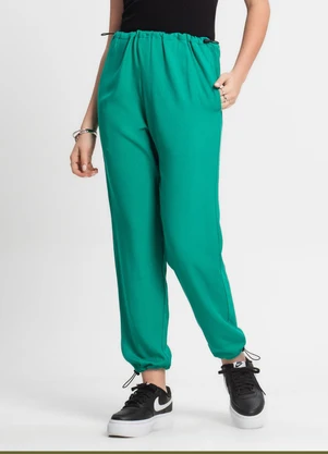 Minty - Calça Juvenil Menina em Sarja Verde - MINTY