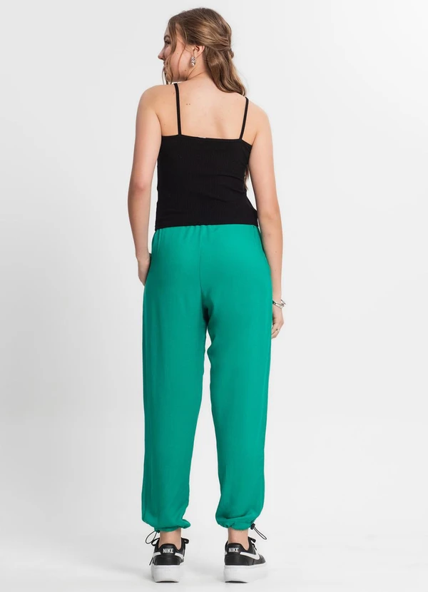 Minty - Calça Juvenil Menina em Sarja Verde 4