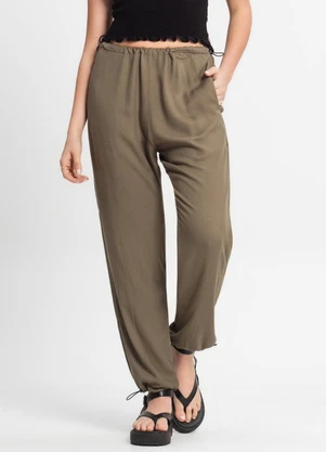 Minty - Calça Juvenil Menina em Sarja Verde - MINTY