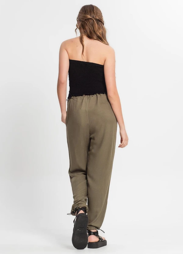 Minty - Calça Juvenil Menina em Sarja Verde 4