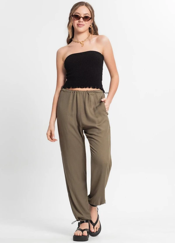 Minty - Calça Juvenil Menina em Sarja Verde 5