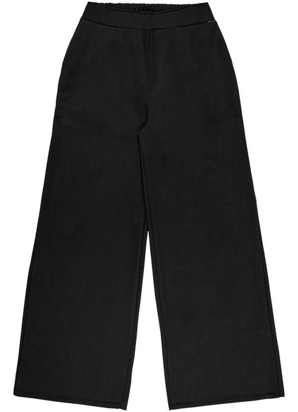 Rezzato - Calça Pantalona Lisa Feminino Preto
