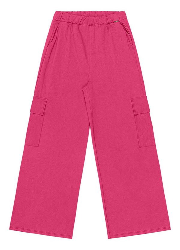 Rezzato - Calça Wide Cargo Teen Feminino Rosa 