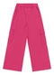 Outlet - Calça Wide Cargo Teen Feminino Rosa  - variação: Rosa