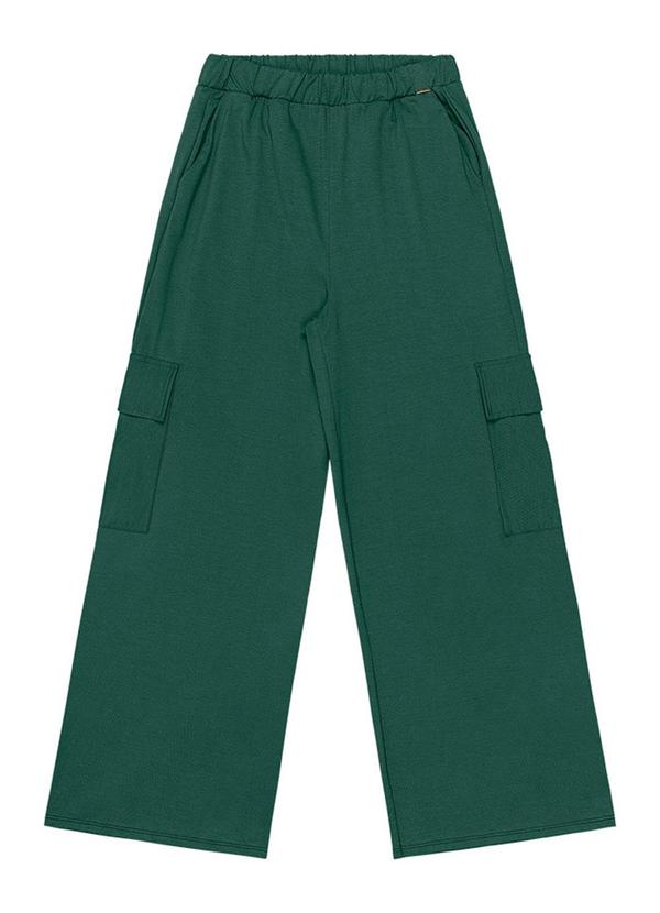 Rezzato - Calça Wide Cargo Teen Feminino Verde