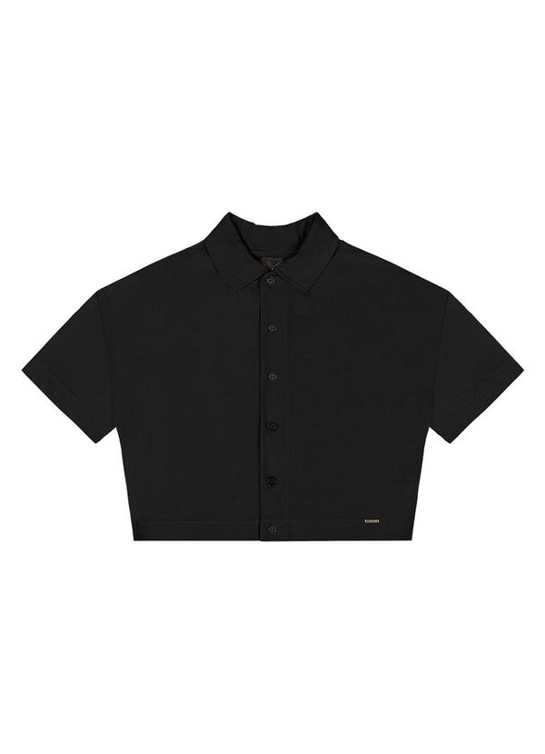 Rezzato - Camisa Cropped Clássica Teen Feminino Preto
