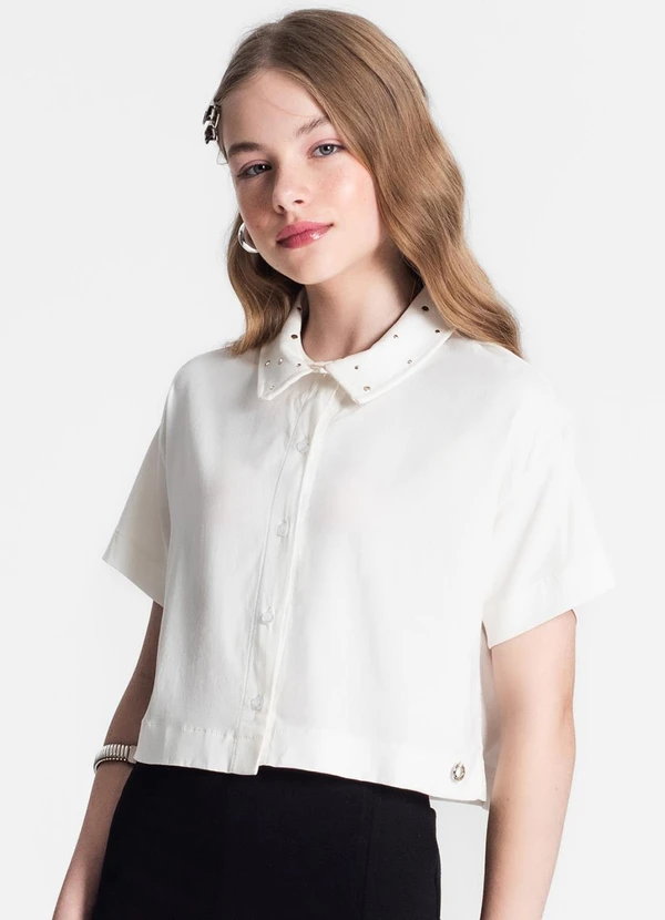 Minty - Camisa Juvenil Feminina Bege 4