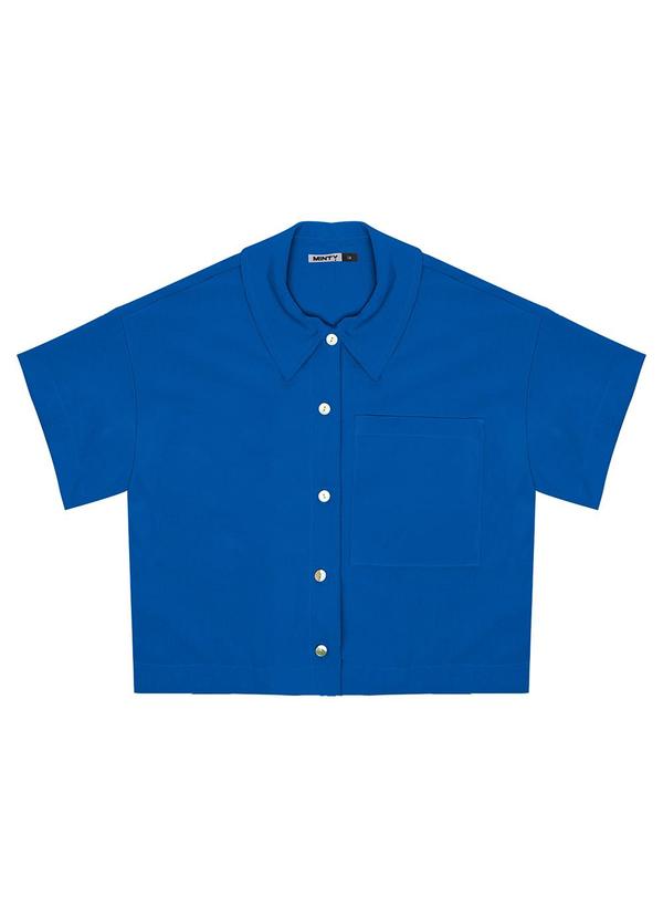 Minty - Camisa Juvenil Feminina com Bolso Azul
