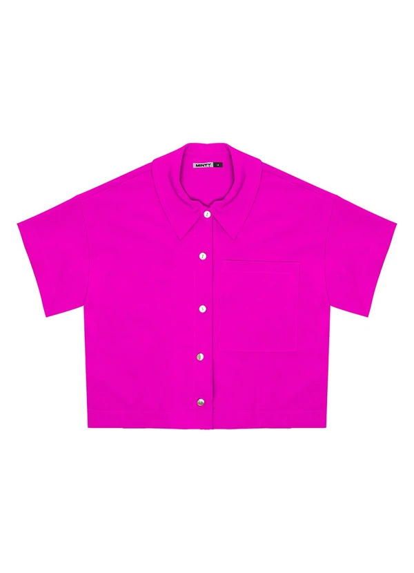 Minty - Camisa Juvenil Feminina com Bolso Rosa