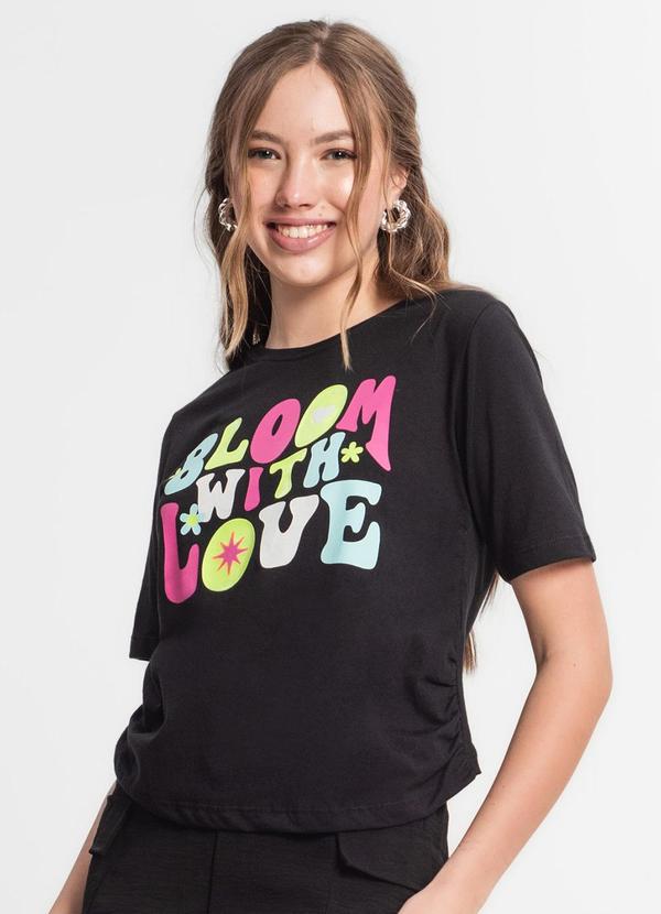 Minty - Camiseta Juvenil Menina Preto