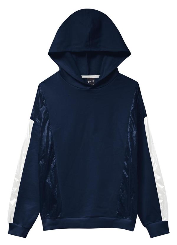 Amora - Casaco em Moletom Teen Menina Azul