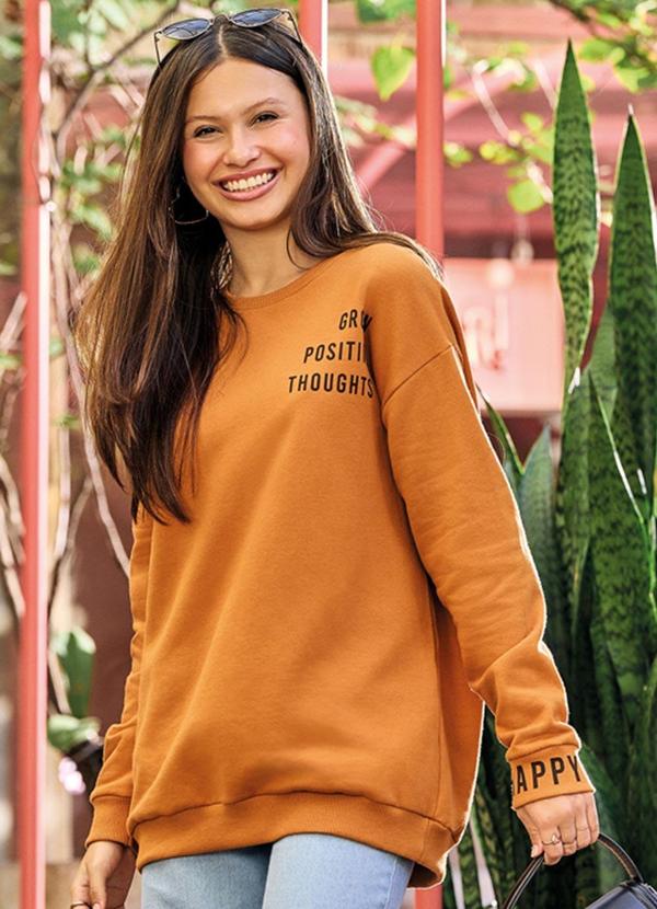 Amora - Casaco Moletom Teen Menina Amarelo