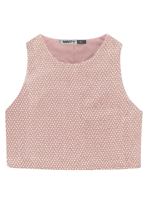 Minty - Cropped Juvenil em Lantejoula Rose Gold - MINTY