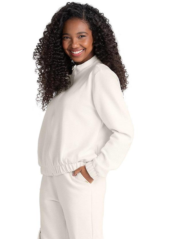 Rezzato - Jaqueta Canelada Feminino Branco 1