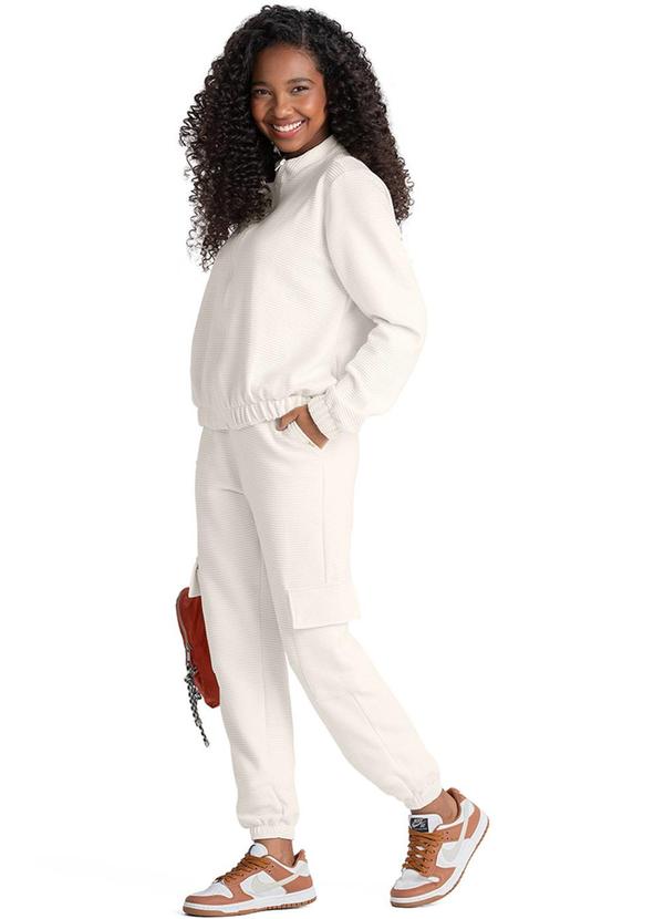 Rezzato - Jaqueta Canelada Feminino Branco 2