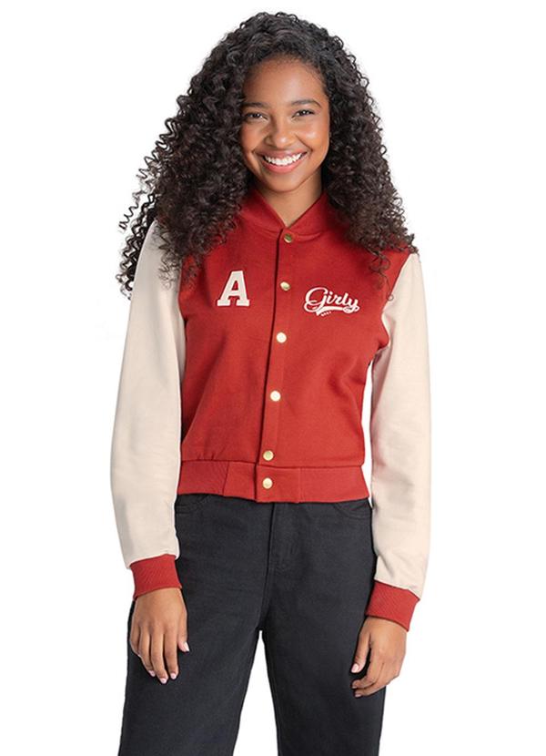 Rezzato - Jaqueta College Feminino Vermelho