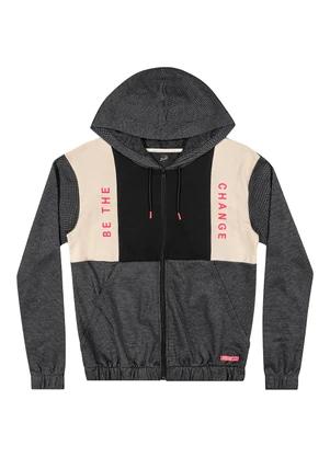 Elian - Jaqueta Juve Menina Moletom Change Beats Preto - ELIAN