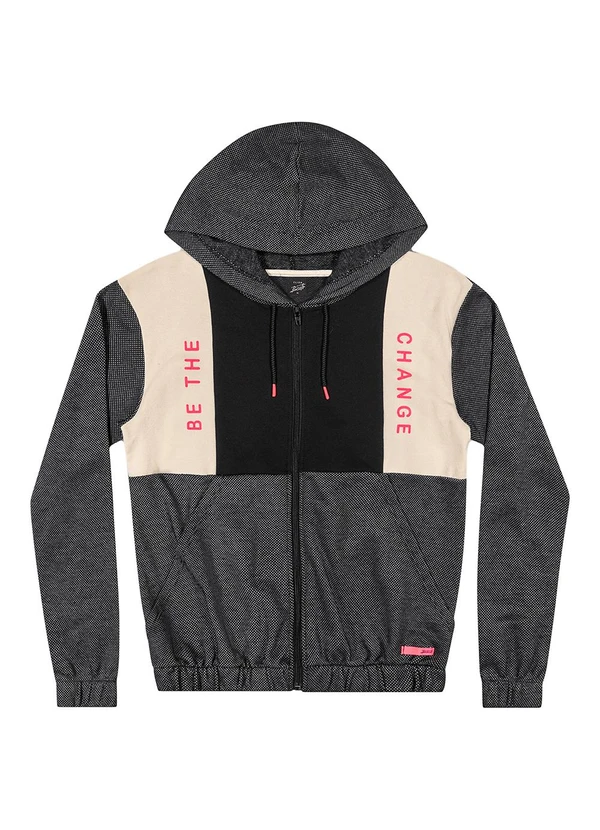 Elian - Jaqueta Juve Menina Moletom Change Beats Preto