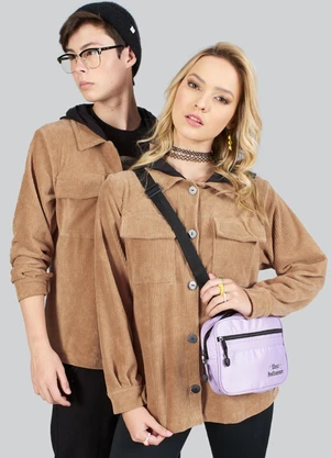 Soft Bonni - Jaqueta Teen Unissex Cotelê Bege - SOFT BONNI