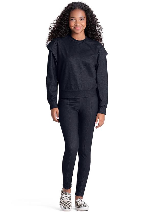 Rezzato - Legging com Detalhe Feminino Azul 2