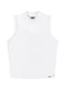 Outlet - Regata Canelada Gola Alta Teen Feminino Rosa  - variação: Branco