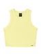 Outlet - Regata Cropped Canelada Teen Feminino Branco - variação: Amarelo