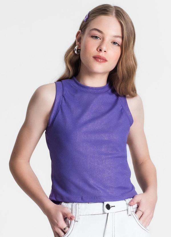 Minty - Regata Juvenil em Ribana Canelada Roxo