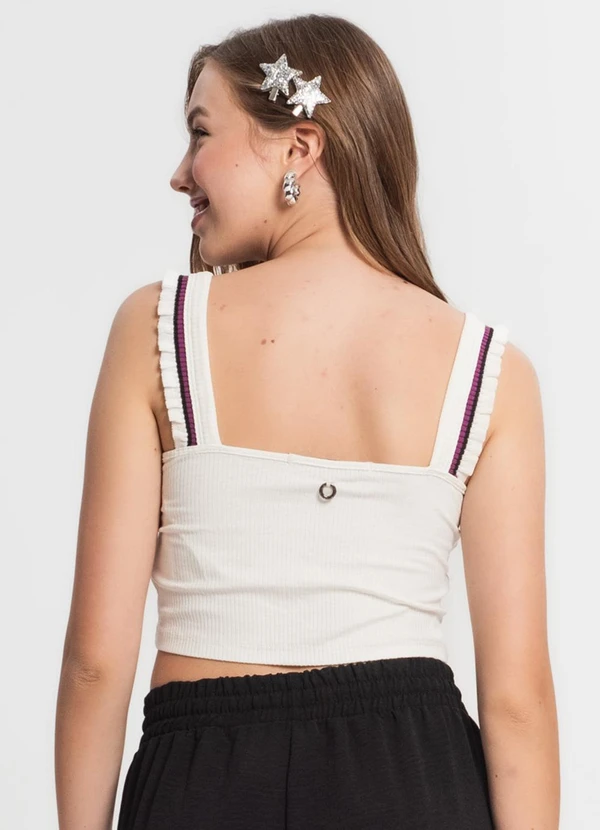 Minty - Regata Juvenil Feminina em Ribana Canelada Bege 2