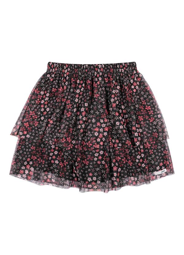 Elian - Saia Juvenil Menina Curta Tule Beats Preto 3