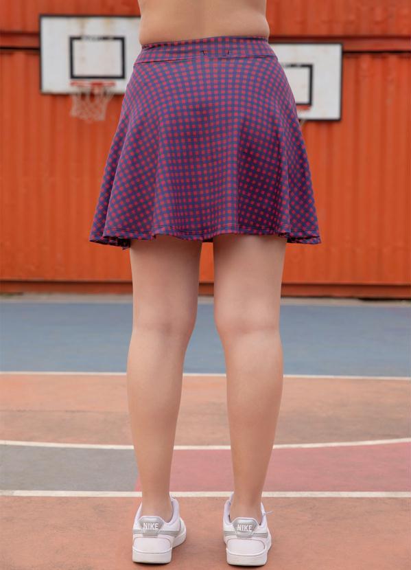 Outlet - Saia Juvenil Xadrez com Estampa Flocada 2