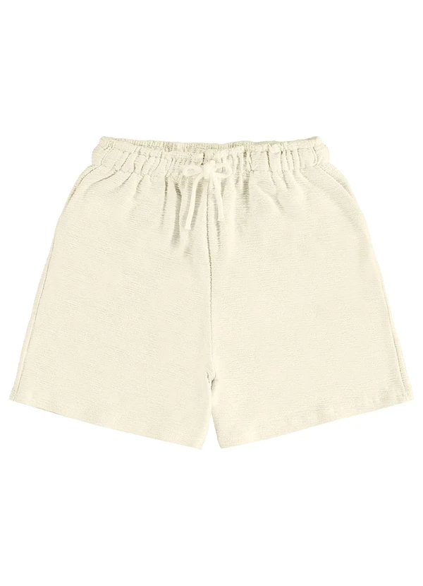 Malwee Kids - Short Amplo Texturizado Teen Off White