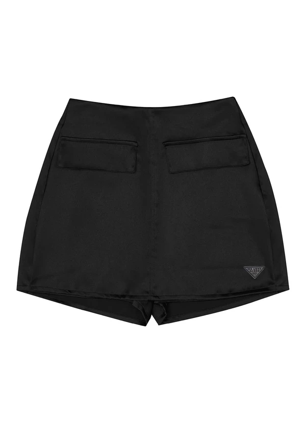 Gloss - Short-Saia em Alfaiataria Juvenil Preto 5