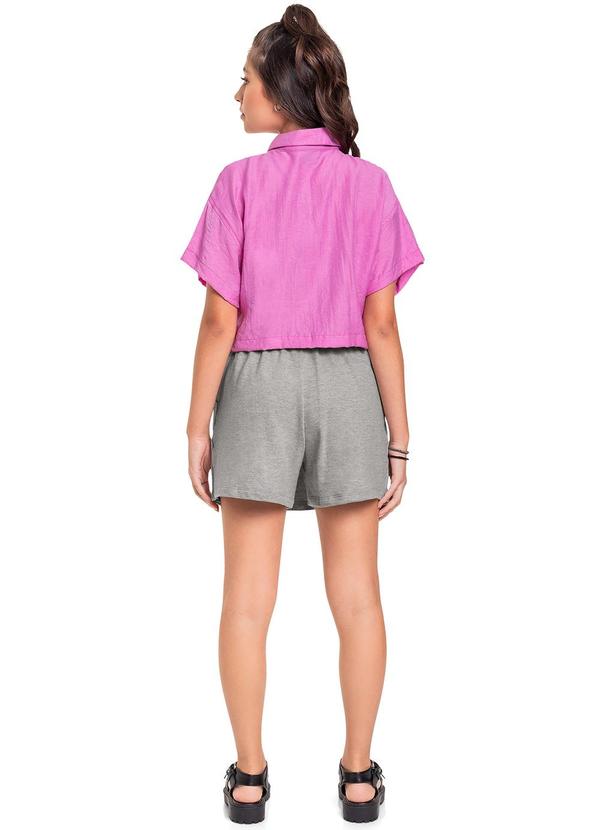 Gloss - Short-Saia em Moletom Juvenil Cinza 4