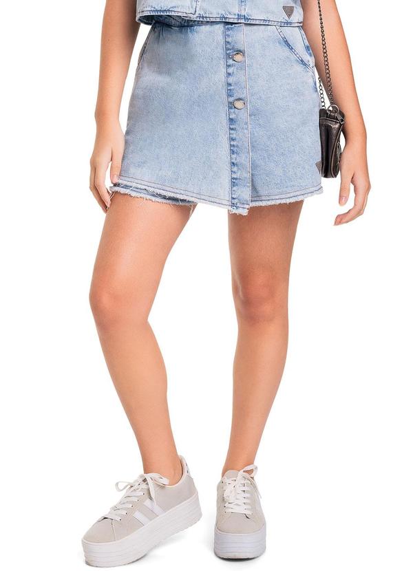 Gloss - Short-Saia Jeans Juvenil Azul