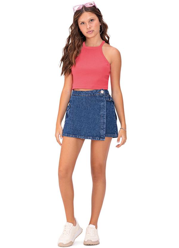 Amora - Short-Saia Jeans Teen Menina Azul 2