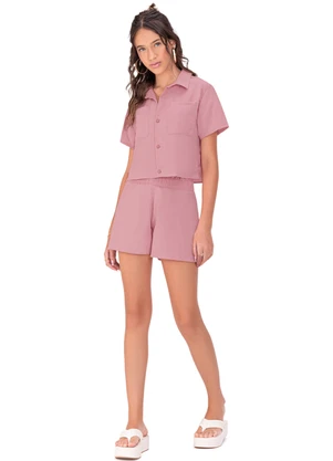 Amora - Short Teen Menina em Tricoline - AMORA