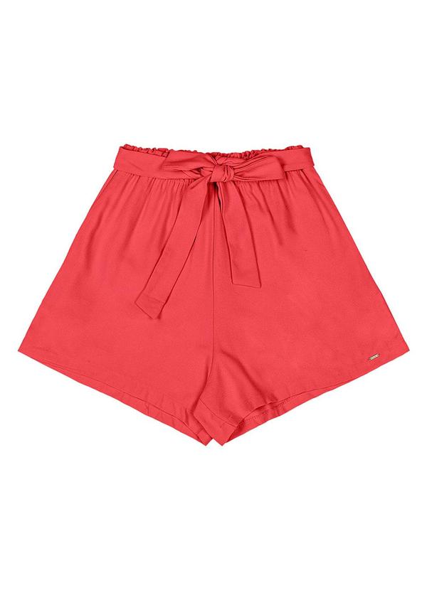 Rezzato - Shorts com Laço Teen Feminino Vermelho