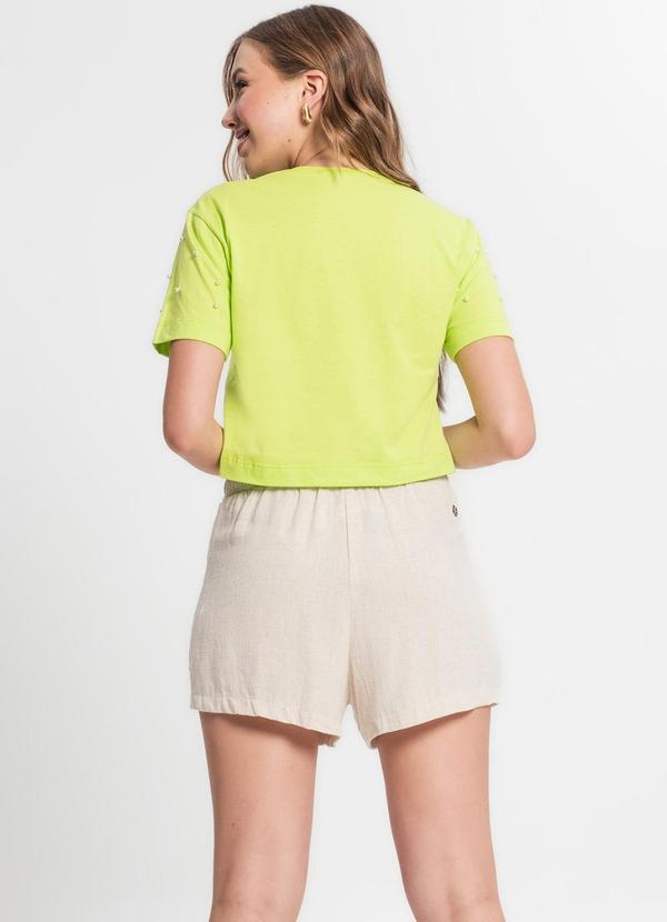 Minty - Shorts Juvenil Menina em Linho Bege 2