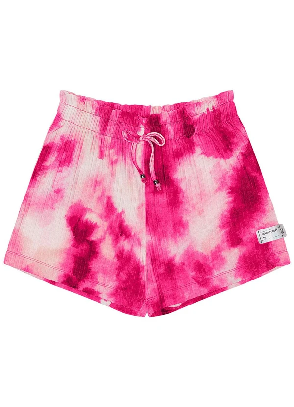 Minty - Shorts Juvenil Menina em Ribana Canelada Rosa 4