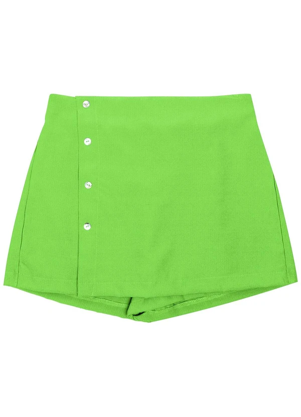 Minty - Shorts Saia Juvenil em Crepe Light Verde 4