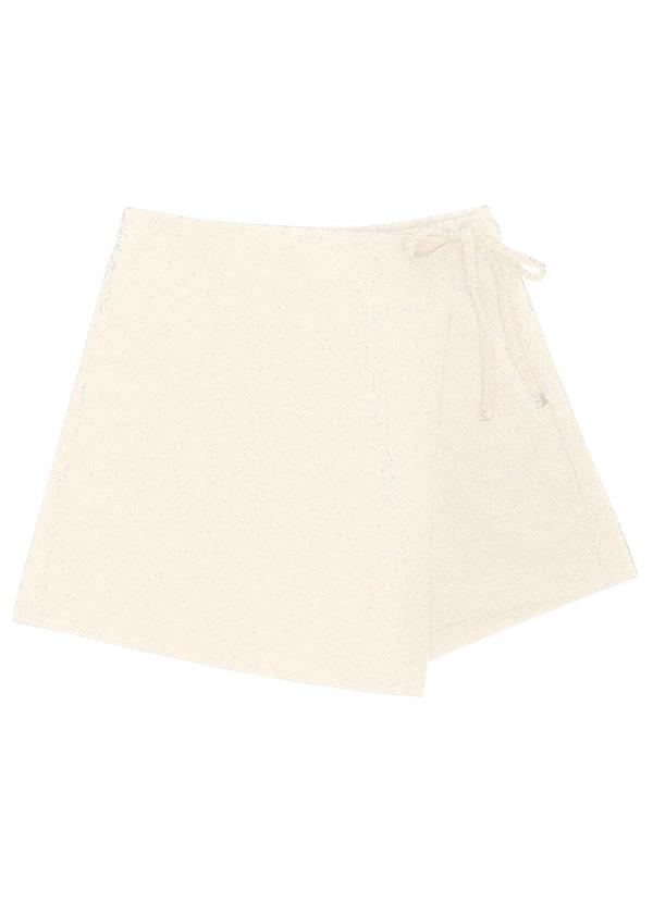 Minty - Shorts Saia Juvenil Menina em Lurex Bege